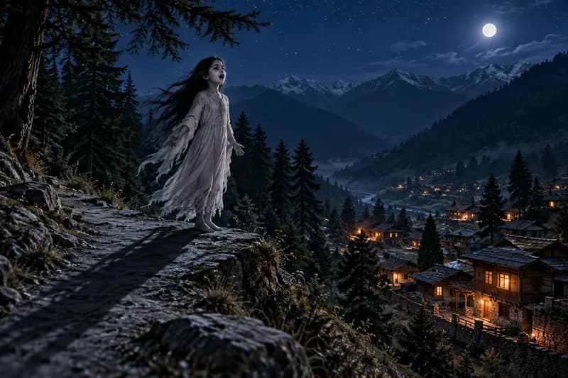Acheri — local landscape and habitat — Acheri, folk story, Himalayan regions — Himachal Pradesh, Uttarakhand, Kashmir; traces in Kumaon and Garhwal hill districts