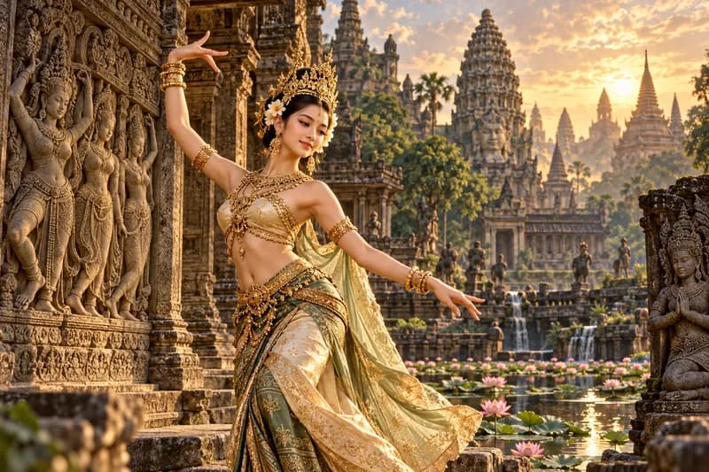 Apsara — historical documentation — Apsara, history, Indian folklore art