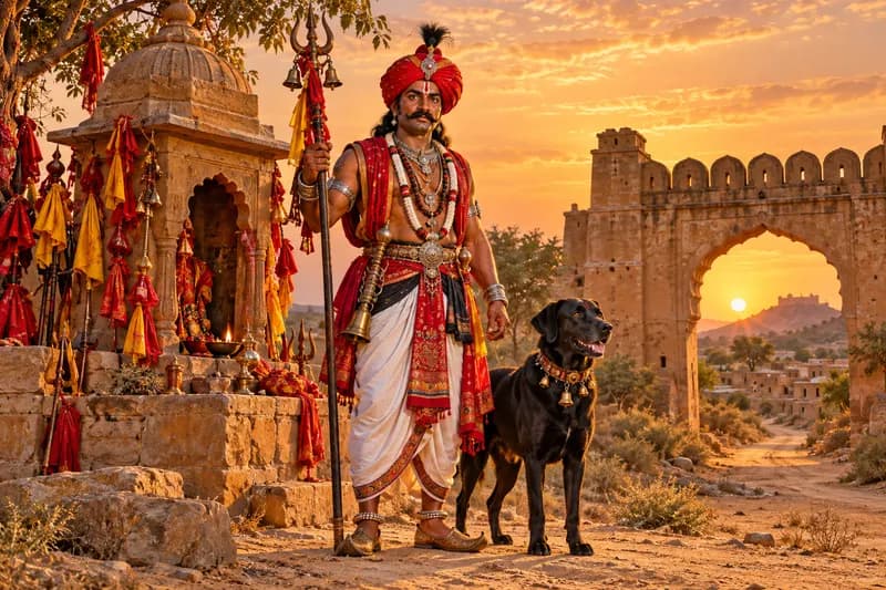 Bheru — local landscape and habitat — Bheru, folk story, Rajasthan; also found across Gujarat, Madhya Pradesh, and Maharashtra in variant forms