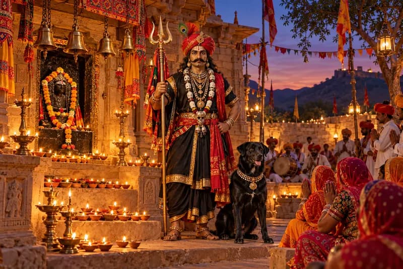 Bheru — traditional story or legend — Bheru, habitat, Rajasthan; also found across Gujarat, Madhya Pradesh, and Maharashtra in variant forms
