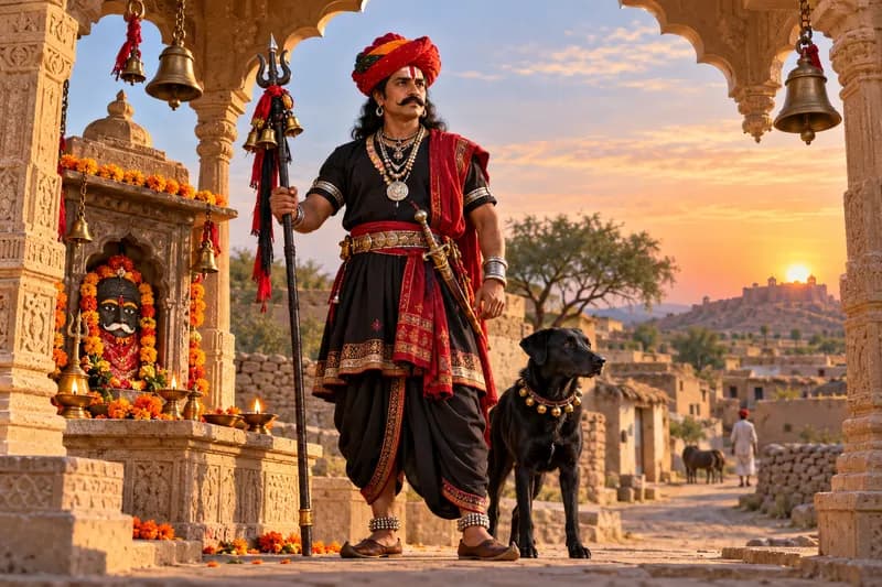 Bheru — historical documentation — Bheru, history, Indian folklore art