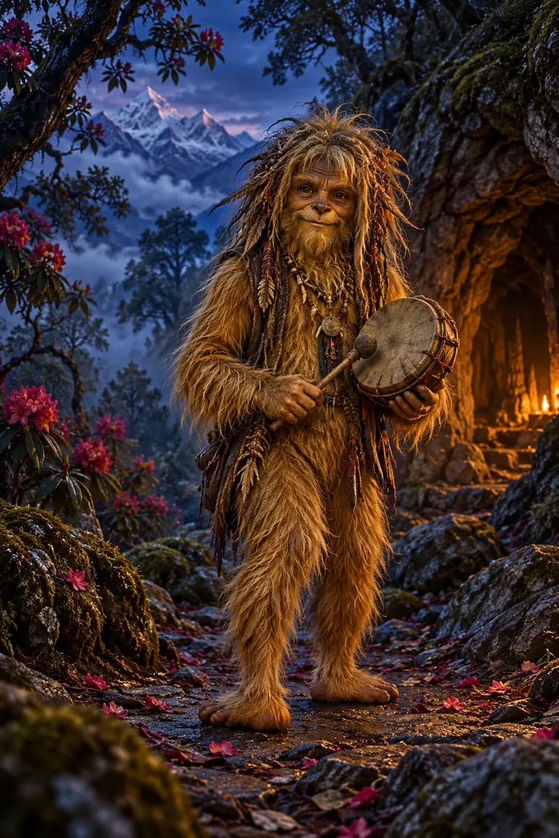 Ban Jhankri — appearance and visual symbolism — Ban Jhankri, appearance, Indian folklore