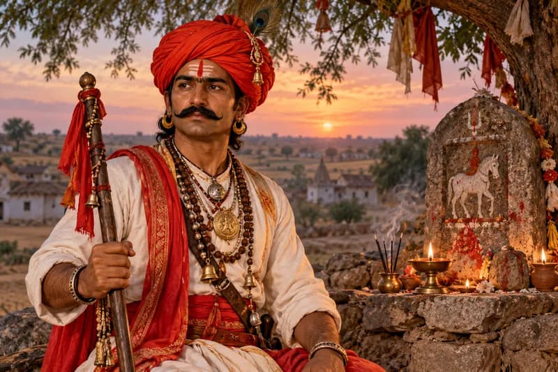 Bhomiya — local landscape and habitat — Bhomiya, folk story, Rajasthan; also found in parts of Gujarat, Madhya Pradesh, and Uttar Pradesh