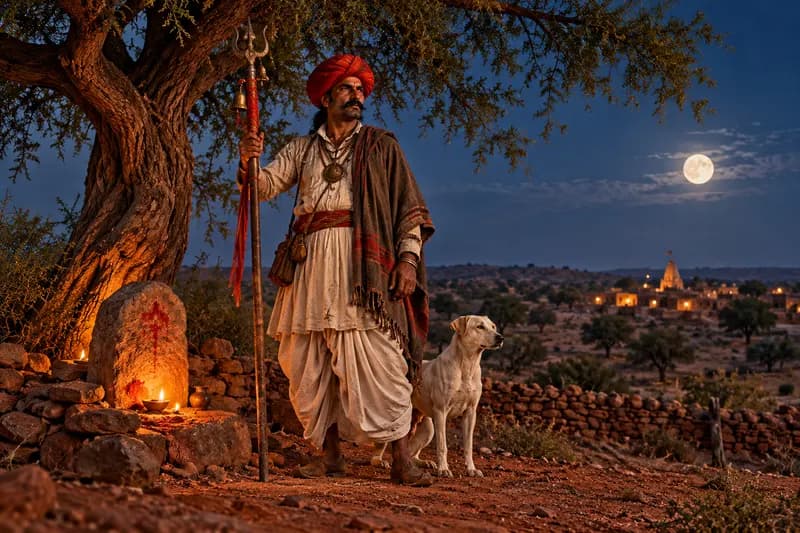 Bhomiya — traditional story or legend — Bhomiya, habitat, Rajasthan; also found in parts of Gujarat, Madhya Pradesh, and Uttar Pradesh