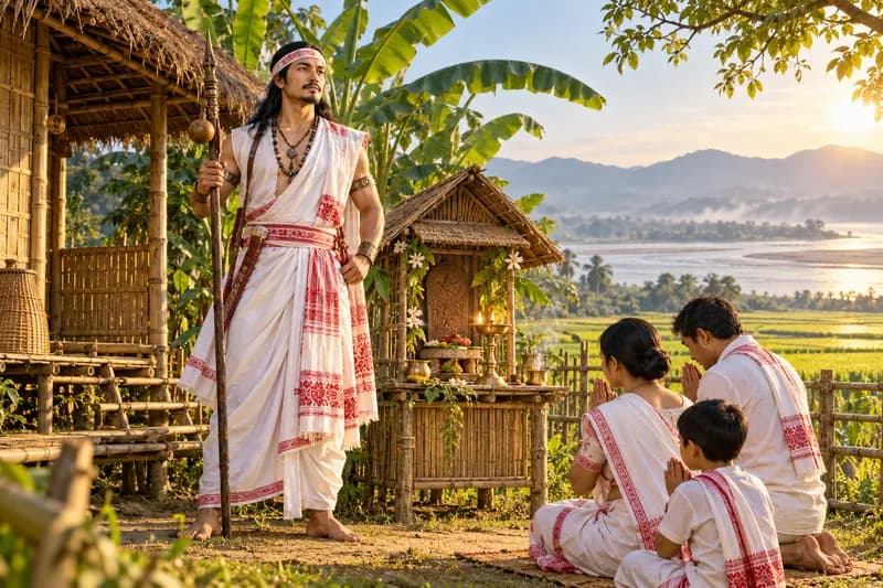 Bira — folklore depiction — Bira, Assam and Northeast India; strongest in rural Assamese communities of the Brahmaputra valley, Heroic Ancestor Spirit / Protective Deity